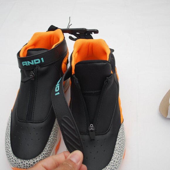 And1 Kid's Beast Mode Rubber Shoes - Black Orange - Picture 5 of 10